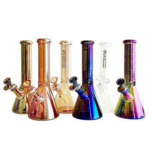Fortune - 10" Electroplate Beaker Bong - Assorted Colours